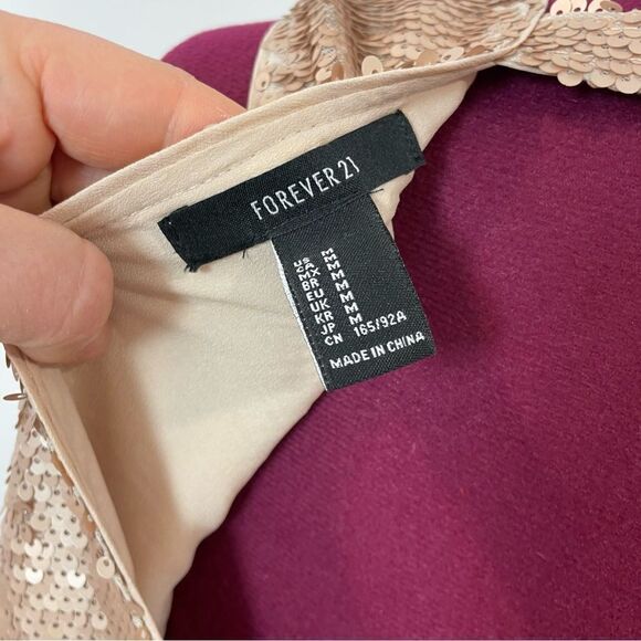 Forever 21 Golden Tone Mini Cocktail Party Dress Sequences - Picture 6 of 7